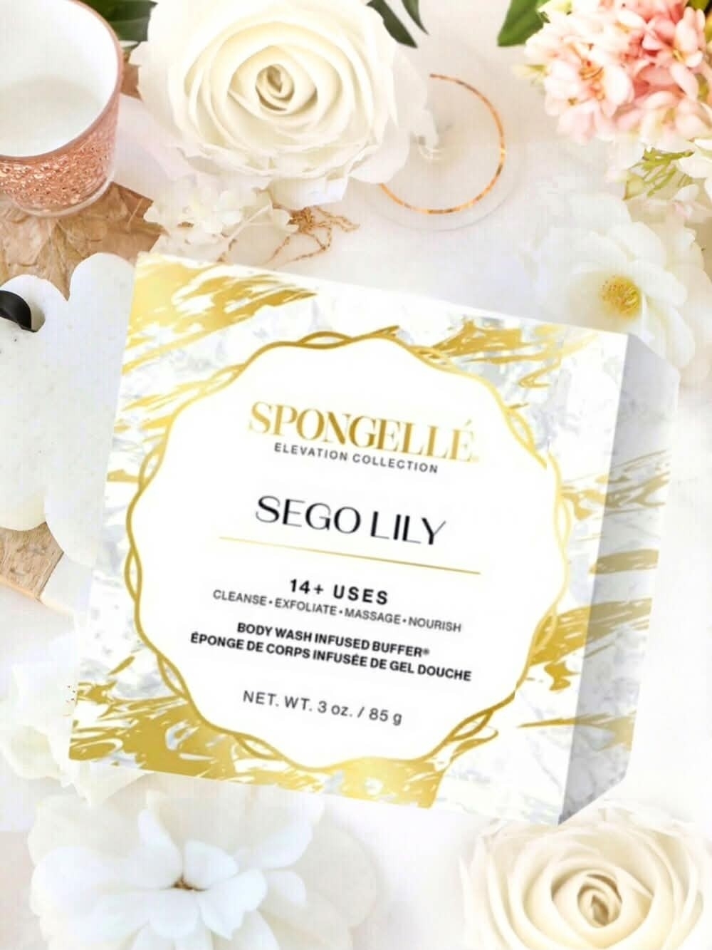 Spongelle Sego Lily Boxed Flower Sponge - Elevation Collection 85g *BNIB